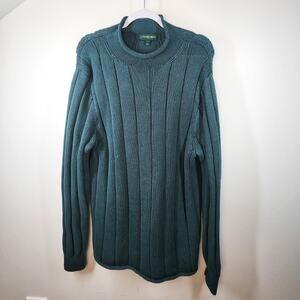 J. Crew Always Vintage Cable Knit Roll Neck Sweater Size Large Preppy Coastal